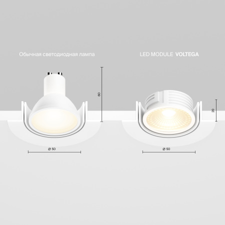 Светодиодный модуль 7W 2700K 60°