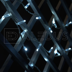 Гирлянда (Нить) ALEDUS 10 м, прозрачный провод, ПВХ, белый, без мерцания