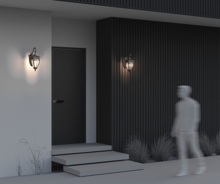 Настенный светильник (бра) Fleur E27х1 60Вт IP 44, O414WL-01GB