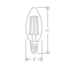 Светодиодная лампа NLL-F-C35-6-230-4K-E14