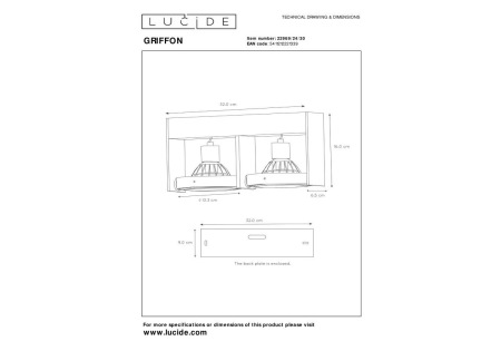 Спот Lucide Griffon 22969/24/30