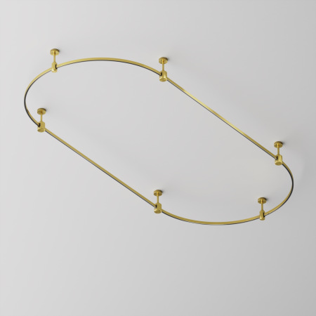 Шинопровод полукруг 800мм Flarity латунь, TRX154-SR-D800-BS