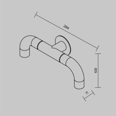 Настенный светильник (бра) Sleek 3000К 4Вт IP65, O477WL-L4GF3K