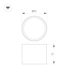 Светильник SP-BISCOTTO-R90-8W Warm3300-MIX (WH, 80 deg, 230V) (Arlight, IP54 Металл, 5 лет)