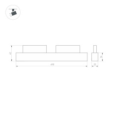 Светильник MAG-ORIENT-FLAT-L690-24W Warm3000 (WH, 80 deg, 48V) (Arlight, IP20 Металл, 3 года)