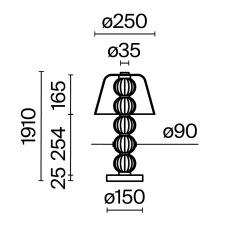 Настольный светильник Amulet 3000К 10Вт, MOD555TL-L8G3K