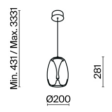 Подвесной светильник Splash 3000К 7Вт, MOD282PL-L8G3K1