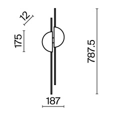 Настенный светильник (бра) Skyline 4000K 23Вт, MOD179WL-L22BS4K1