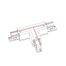 Коннектор T-образный левый 1 Nowodvorski Ctls Power 8243