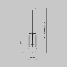 Подвесной светильник Telford P362PL-01G