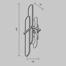 Настенный светильник (бра) Marmo E14х2, MOD099WL-02G1