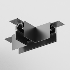 Коннектор Т-образный Gravity накладной черный, TRA010CT-41B