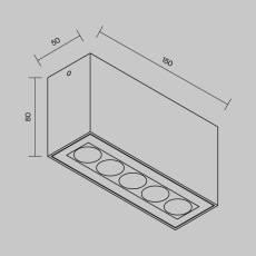Потолочный светильник Ares 3000К 10Вт IP 54, O309CL-L10GF3K