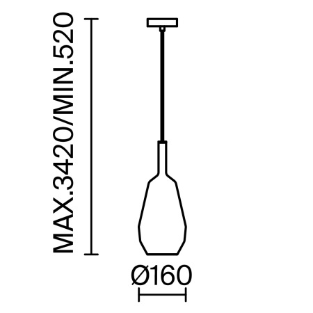 Подвесной светильник Duality E27х1, MOD271PL-01B7