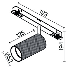 Трековый светильник Artisan Exility 4000K 12Вт 36°, TR097-2-12W4K-M-BB