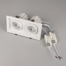 Светильник MS-VORTEX-BUILT-S250x140-2x30W Warm3000 (WH-WH, 50 deg, 230V) (Arlight, IP20 Металл, 5 лет)