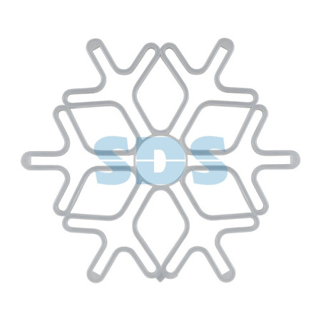 Фигура «Снежинка» из гибкого неона,  60х60 см,  цвет свечения белый NEON-NIGHT