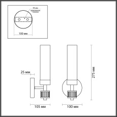 5274/1W CLASSI LN23 173 золотой Бра E14 1*40W 220V KAMILLA