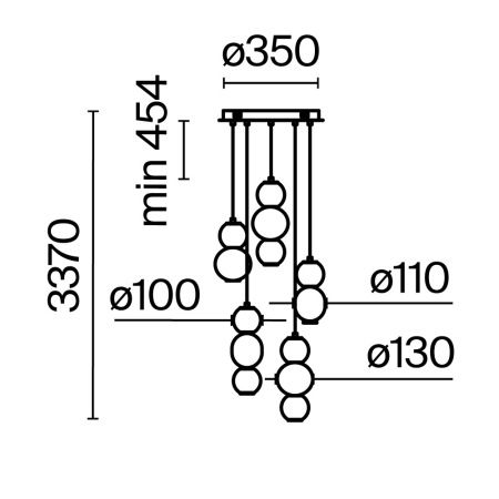 Подвесной светильник Drop 3000К 80Вт, MOD273PL-L80G3K