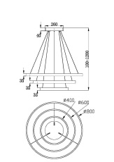 Подвесной светильник Rim 3000K 115Вт MOD058PL-L100B3K