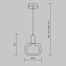 Подвесной светильник Vision E14х1 60Вт MOD411PL-01G
