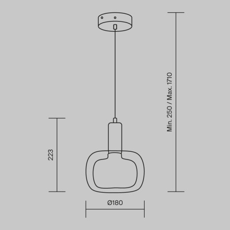 Подвесной светильник Vision E14х1 60Вт MOD411PL-01G