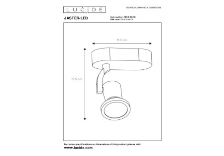 Светодиодный спот Lucide Jaster Led 11903/05/30