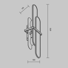 Настенный светильник (бра) Marmo E14х2, MOD099WL-02G2