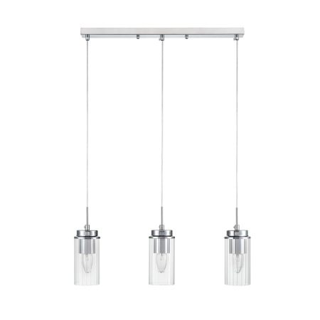 8102/3A COMFI LN25 хром/прозрачный металл/металл Подвес Е14 3*40W 220V ISHA