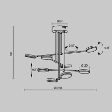 Подвесной светильник Fad MOD070PL-L48B3K