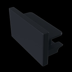 Заглушка торцевая 1шт Unity накладной черный, TRA001EC-11B