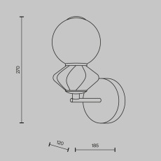 Настенный светильник (бра) Brosche 3000K 5Вт, MOD362WL-L5GR3K
