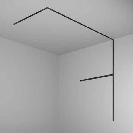 Шинопровод 2м встраиваемый под ГКЛ 12,5мм Basity, черный, TRX172-122B