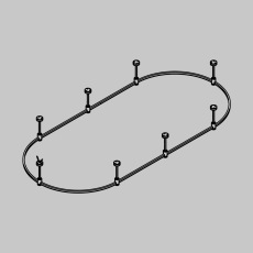 Основание Short H124мм для трековых светильников Flarity TFC-Flar-S01-B, черный