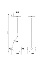 Подвесной светильник Lens 3000К 8Вт, MOD072PL-L8W3K