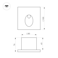 Светильник LT-TIE-S100-3W Warm3000 (RD, 45x70 deg, 230V) (Arlight, IP65 Бетон, 3 года)