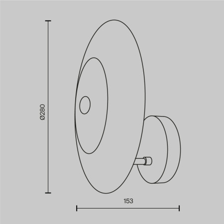 Настенный светильник (бра) Aster E14х1 40Вт, MOD007WL-01G