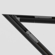 Угол-соединитель 45° Gravity встраиваемый черный TRA010CLS-42B