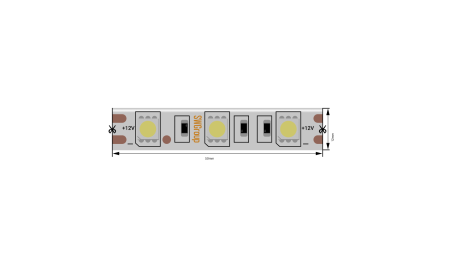 Светодиодная лента 12В 14.4Вт 3М IP66 цвет холодный белый, 015652