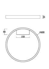 Потолочный светильник Rim 3000К 25Вт MOD058CL-L25BS3K