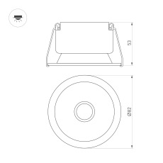 Светильник MS-HARBOR-R82-10W Warm3000 (WH, 50 deg, 230V) (Arlight, IP20 Металл, 5 лет)