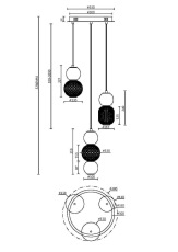 Подвесной светильник Drop 3000К 33Вт, MOD273PL-L33CH3K