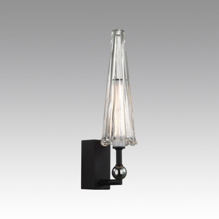 5429/5WL MODERN ODL_EX24 137 черный матов./прозрачный/металл/стекло/акрил Бра LED 5W 3000K 350Лм FUNGO