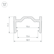 Профиль пластиковый ARH-CH15-2000-PVC (Arlight, Пластик)