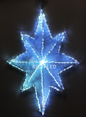 Звезда светодиодная 60 см, белая,220 В. RL-ST60-W