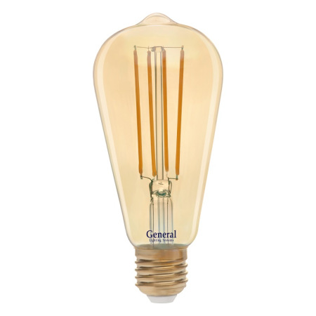 Светодиодная лампа GLDEN-ST64S-10-230-E27-2700 Золотая