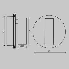Настенный светильник Ego 2700-4000K 9Вт 30°, C176WL-9W-2.7-4K-W