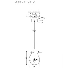 Подвесной светильник Lumien Hall Nertus LH4111/1P-CR-SY