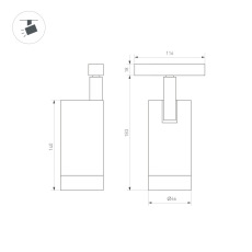 Светильник MAG-ORIENT-SPOT-R65-20W Warm3000 (WH, 24 deg, 48V) (Arlight, IP20 Металл, 3 года)