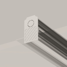 Заглушка торцевая 2шт Exility встраиваемый белый, TRA034EC-42W